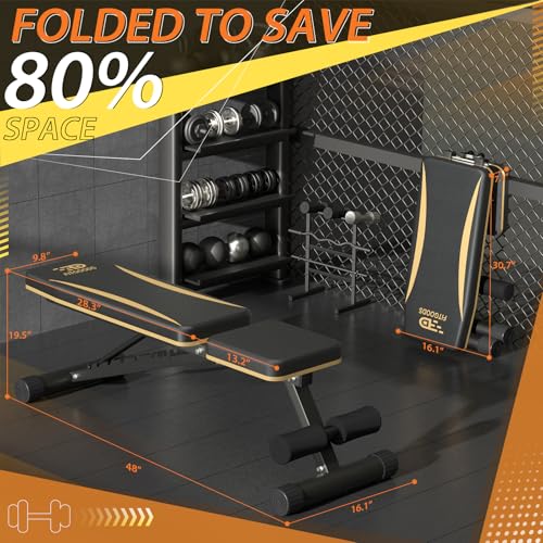 FitGoods Heavy-Duty Adjustable Weight Bench for Home Gym