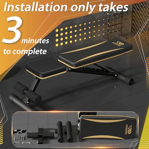 FitGoods Heavy-Duty Adjustable Weight Bench for Home Gym