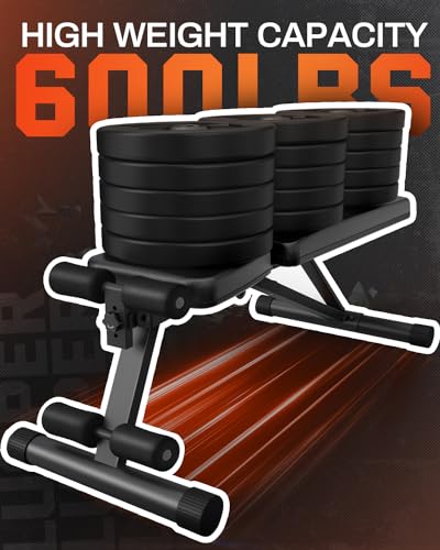 Lusper Foldable Adjustable Weight Bench - 600 lb Capacity