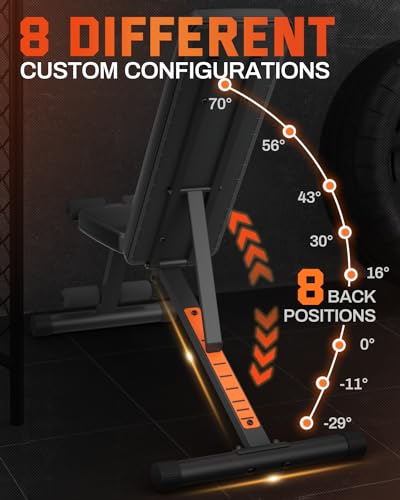 Lusper Foldable Adjustable Weight Bench - 600 lb Capacity