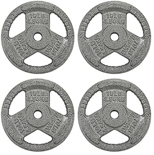 Signature Fitness 10LB Cast Iron Weight Plates (Set of 4)