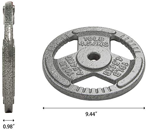 Signature Fitness 10LB Cast Iron Weight Plates (Set of 4)
