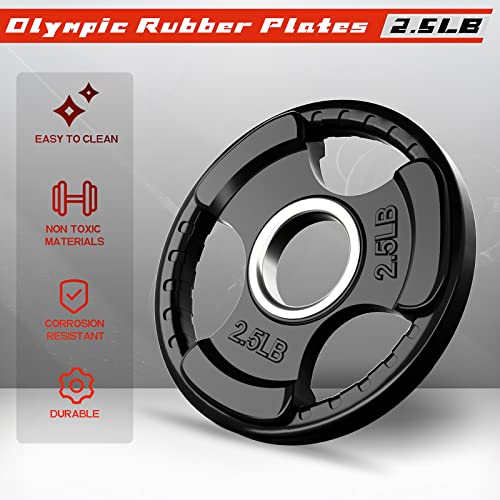 RitFit Olympic Rubber Grip Weight Plates