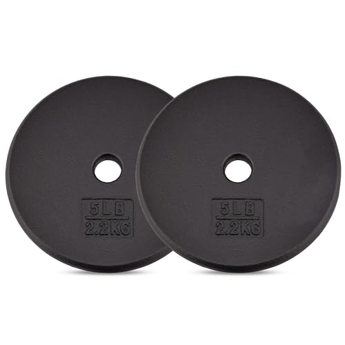 Yes4All 1-inch Cast Iron Dumbbell Weight Plates