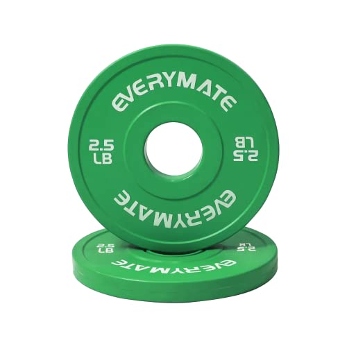 EVERYMATE 2.5LB Olympic Bumper Fractional Weight Plates