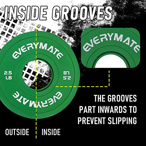 EVERYMATE 2.5LB Olympic Bumper Fractional Weight Plates