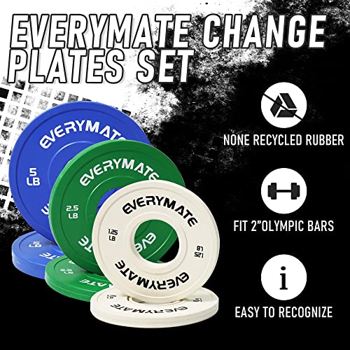 EVERYMATE 2.5LB Olympic Bumper Fractional Weight Plates