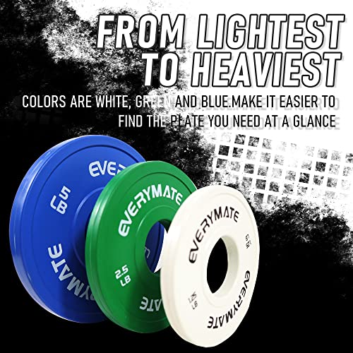 EVERYMATE 2.5LB Olympic Bumper Fractional Weight Plates