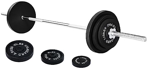 Cast Iron Weight Plates with 5FT Barbell Set