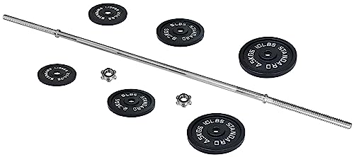 Cast Iron Weight Plates with 5FT Barbell Set