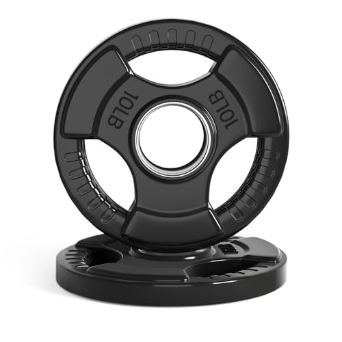 LIONSCOOL Rubber Coated Olympic Grip Plates