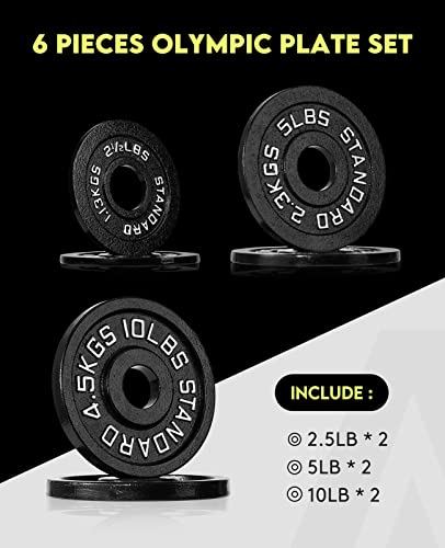 Olympic Cast Iron Weight Plates Set for Home Gym