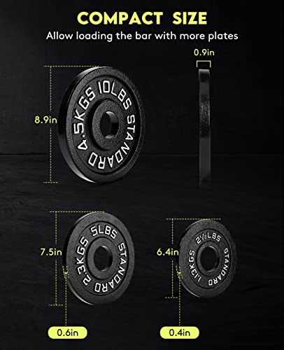 Olympic Cast Iron Weight Plates Set for Home Gym