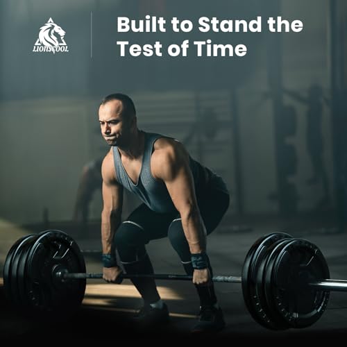 LIONSCOOL Rubber Coated Olympic Grip Plates