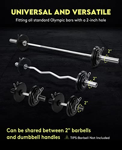 Olympic Cast Iron Weight Plates Set for Home Gym