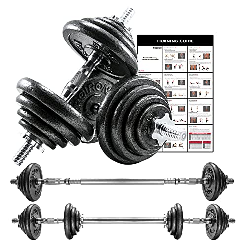 PROIRON 44Lbs Adjustable Dumbbell Set for Home Gym