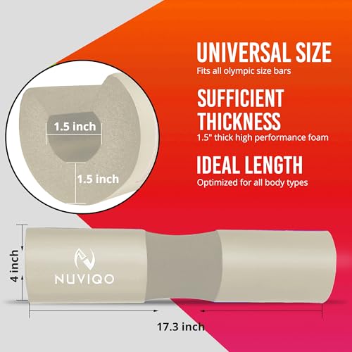 Barbell Pad for Squats and Hip Thrusts - White