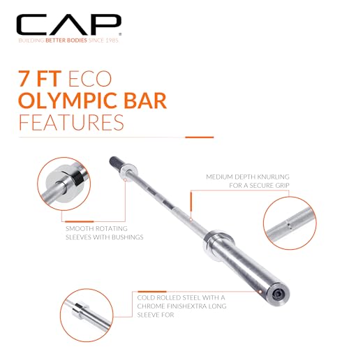 CAP Barbell 7-Foot Olympic Chrome Weight Bar