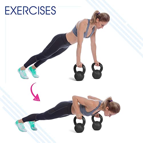 Yes4All 20 lbs Cast Iron Kettlebell Set