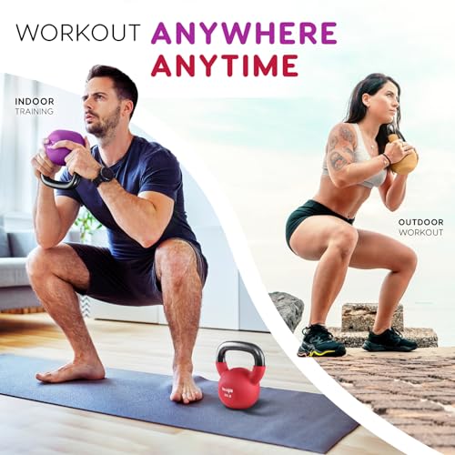 Yes4All Peacock Blue Neoprene Kettlebell Set - 10 lbs