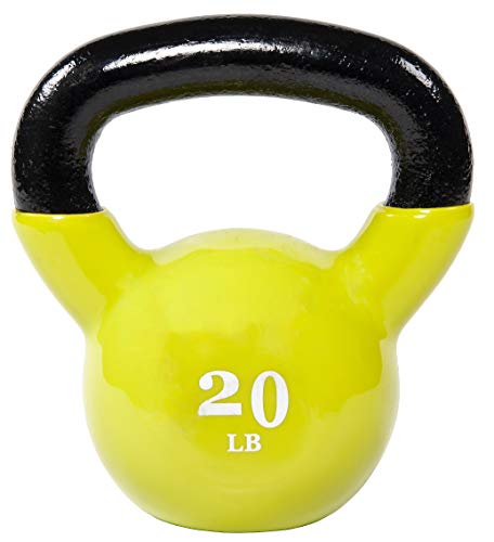 Versatile Yellow Kettlebell Weights, 5-50 Pounds