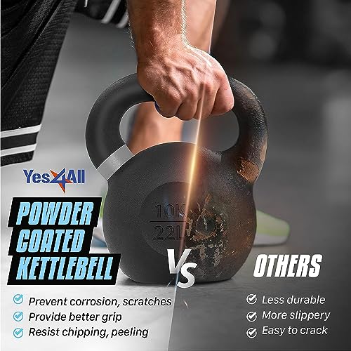 Yes4All Cast Iron Kettlebell Weights for Home Gym