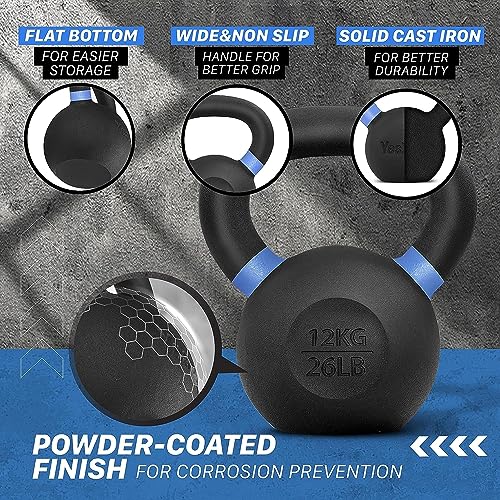 12kg Cast Iron Kettlebell for Strength Training