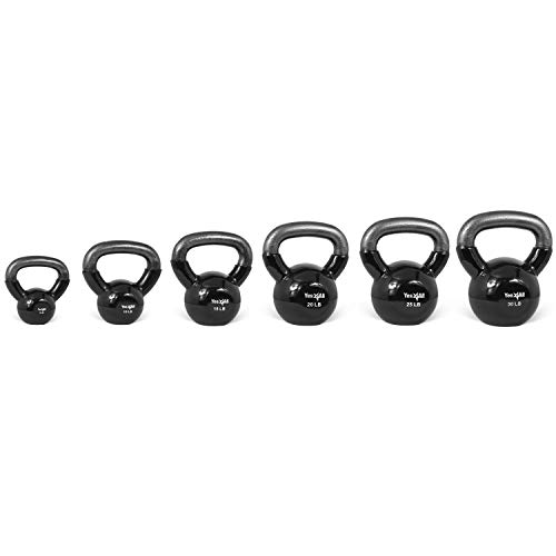 Yes4All Vinyl Coated Kettlebell Set, 20-25 lbs