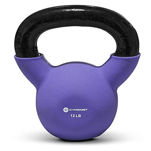 Gymenist 12 LB Kettlebell with Neoprene Coating