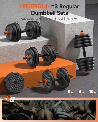 Adjustable 20lbs Dumbbell Set for Home Gym