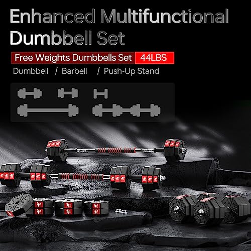 Adjustable 3-in-1 Dumbbell and Barbell Set