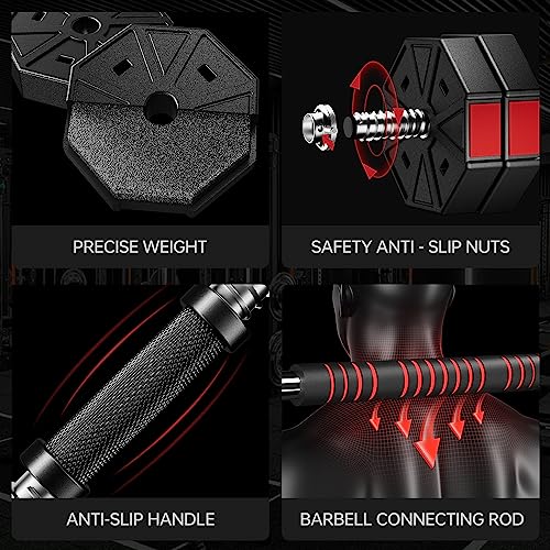 Adjustable 3-in-1 Dumbbell and Barbell Set