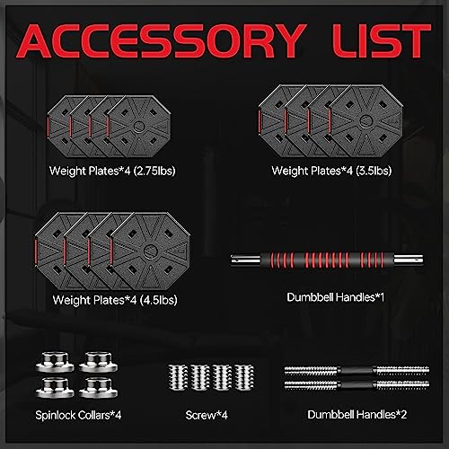 Adjustable 3-in-1 Dumbbell and Barbell Set