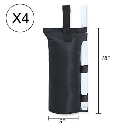 Extra Large Canopy Sand Bags 4-Pack - Black
