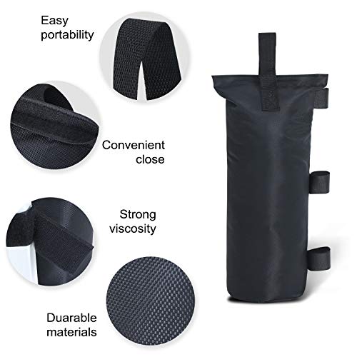 Extra Large Canopy Sand Bags 4-Pack - Black
