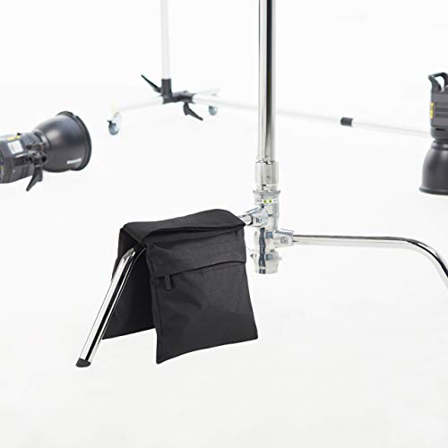 4-Pack Black Empty Sandbags for Light Stands