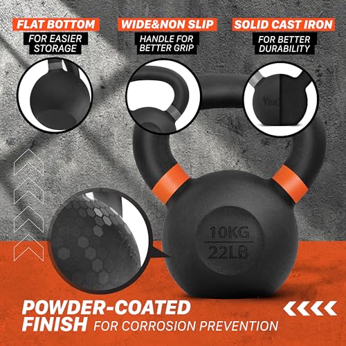 Yes4All Cast Iron Kettlebell Weights for Home Gym
