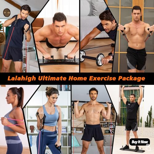 LALAHIGH Portable Home Gym System with Fitness Accessories