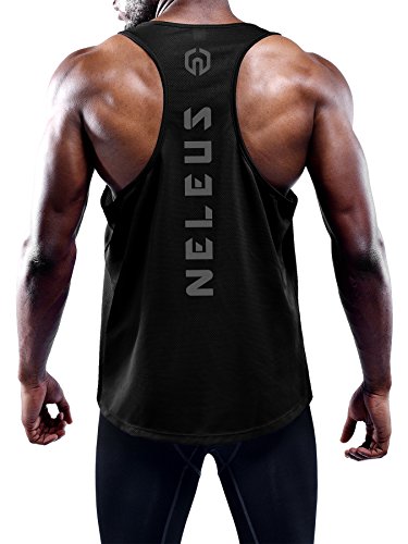 NELEUS Men's 3-Pack Dry Fit Workout Tanks