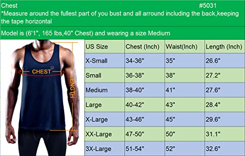 NELEUS Men's 3-Pack Dry Fit Workout Tanks