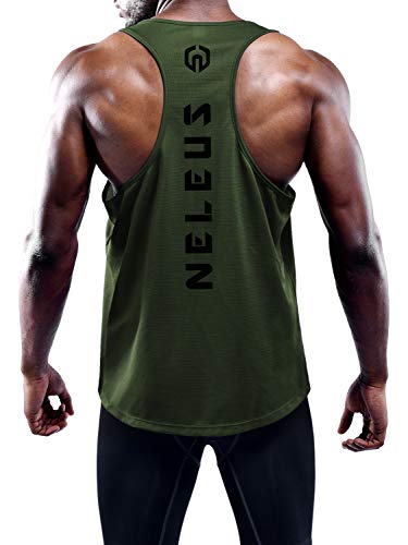 NELEUS Men's 3-Pack Dry Fit Workout Tanks