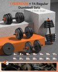 Adjustable 70lbs Dumbbell Set for Home Gym
