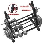 38'' Dumbbell & Barbell Weight Rack with Holders
