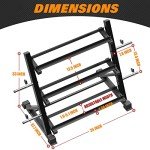 38'' Dumbbell & Barbell Weight Rack with Holders