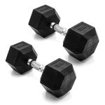 30 LB Coated Hex Dumbbell Weight Pair