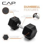 30 LB Coated Hex Dumbbell Weight Pair