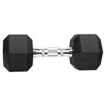 Rubber Coated Hex Dumbbells - 12 lbs Pair