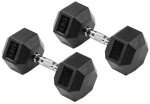 45LB Pair Hex Dumbbells with Rubber Coating