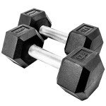 17.5 lb Rubber Hex Dumbbell Pair
