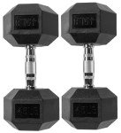 45LB Pair Hex Dumbbells with Rubber Coating